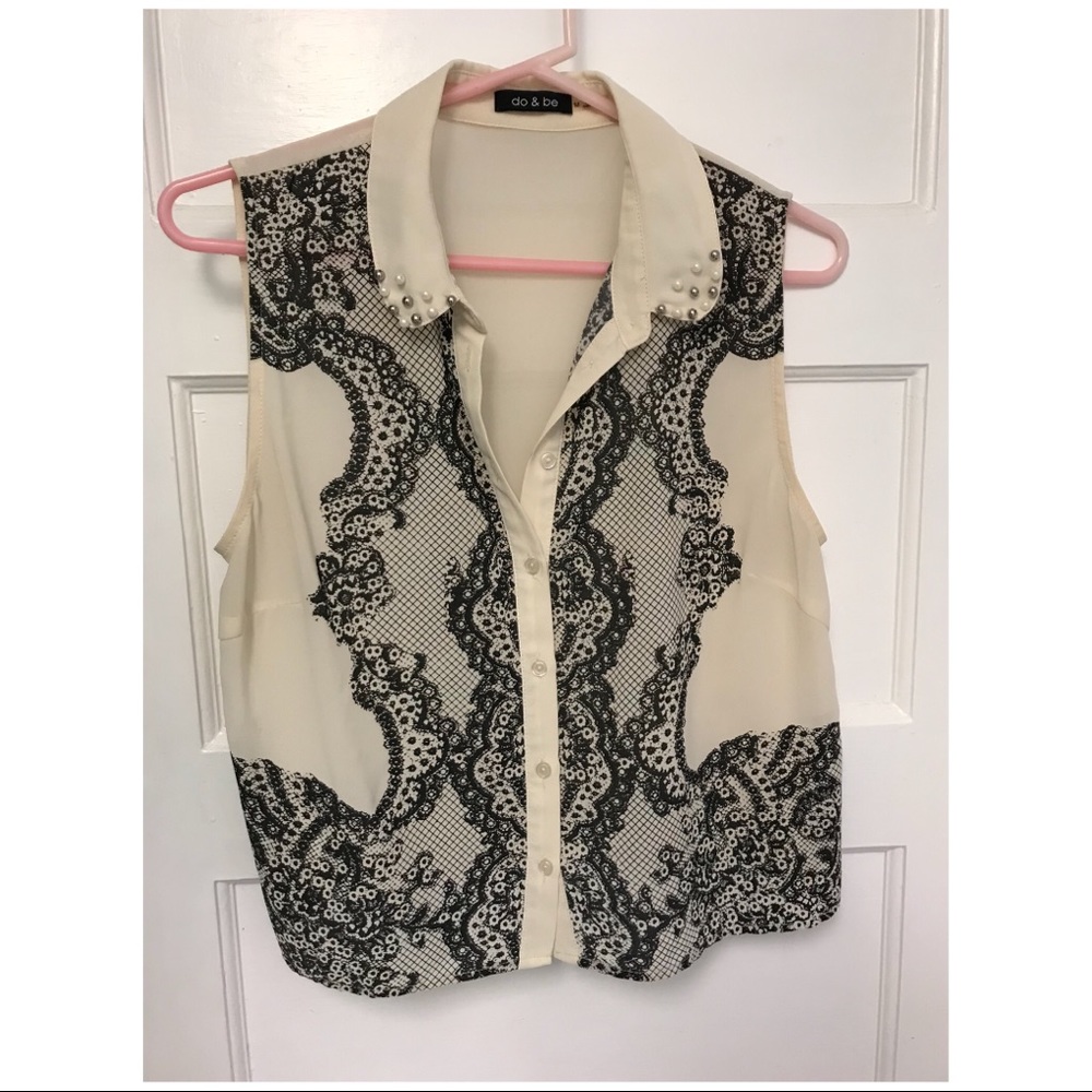do & be button down tank top